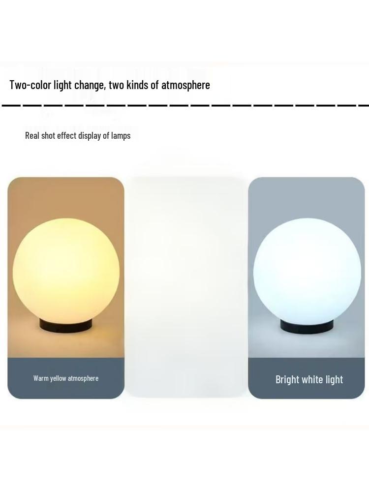 Waterproof Outdoor Solar Post Lights - White Round Moon Ball for Garden, Courtyard, Gate, and Fence Pillars