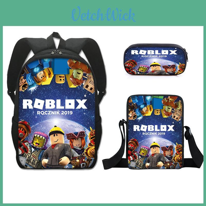 Roblox Kids Backpack Set With Lightweight Oxford Fabric For School And Study Use
