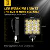16LED 48W Car SUV Off-Road Square Spotlight Waterproof Vehicle Working Lamp Headlight