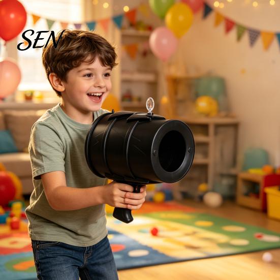 Non Lethal Air Flow Toy Handheld Cannon Toy, Portable Shooter for Kids, Outdoor Family Gathering Entertainment Play Bubble Machine, Funny Prank