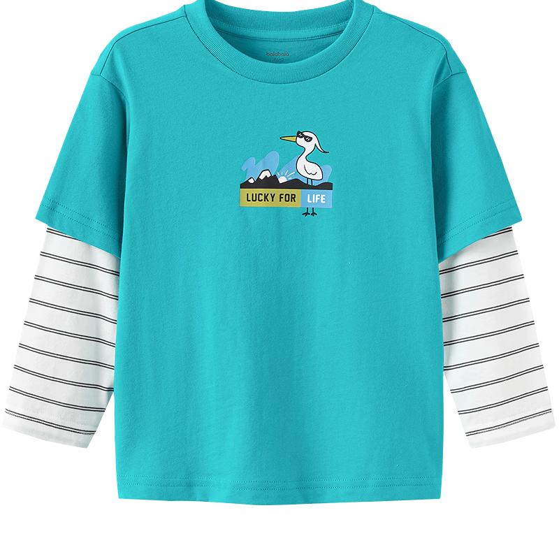 Balabala Kids Cartoon Long-Sleeve T-Shirt 100