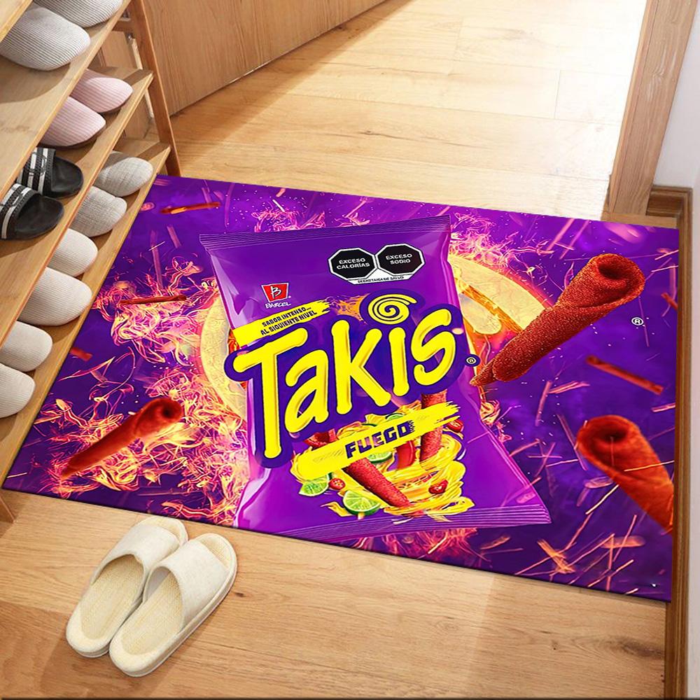 

Takis Fuego Spicy Snack Square rugs are a great choice for living rooms, bedrooms, home décor, and as gifts. 60cmx90cm