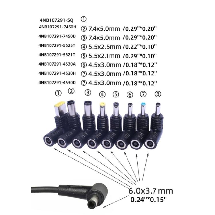 Laptop-Ladeadapter-Stecker DC6,0x3,7 DC5,5x2,1 5,5x2,5 7,4x5,0