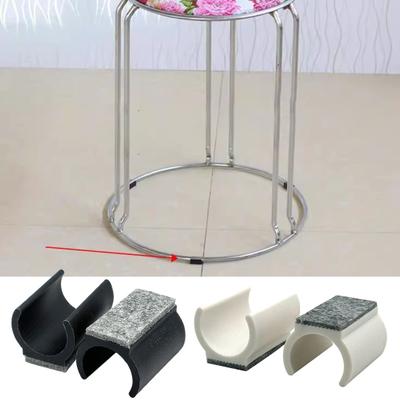 5 pezzi di punte per gambe di sedie con feltrini, piedini per tavoli in plastica a forma di U, protezioni per piedini per mobili antiscivolo, tappi per tubi per diametri 19/22/25 mm