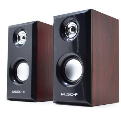 D092 Solid Wood USB Desktop Laptop Speaker with Wooden Subwoofer