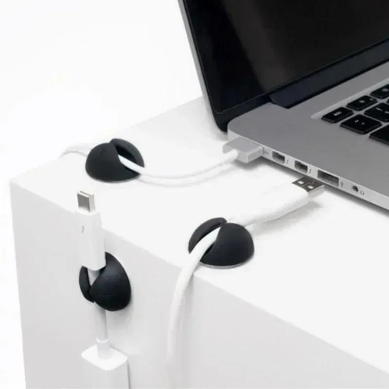 Portable Desktop Cable Clips Adhesive Cable Management Charger Wire Holder Clips Cord Organizers for Home Office Car Nightstand