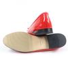 Chanel Ballet Shoes COCO Mark Two-tone Flats Red Black Patent Leather 36 G02819 Used