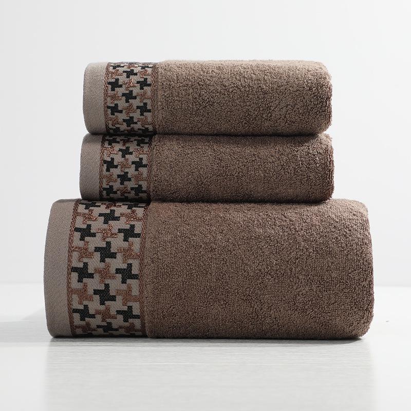 Absorbent Bamboo Fiber Washcloths - Pure Cotton Face & Bath Towels with Embroidered Logo