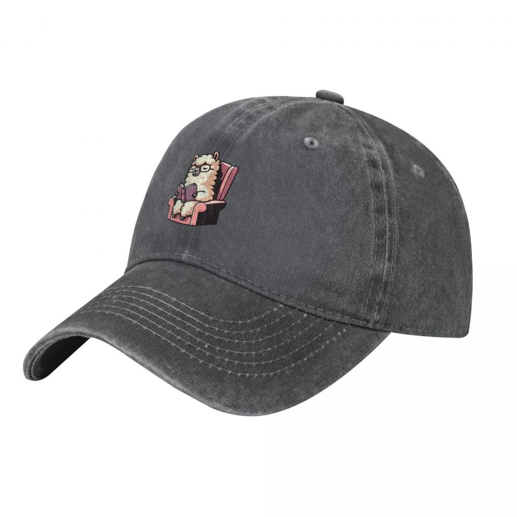 Alpaca Reading Baseball Cap Icon Hat Unisex For The Sun Golf Hat Unisex Golf Cap Caps Women Unisexs