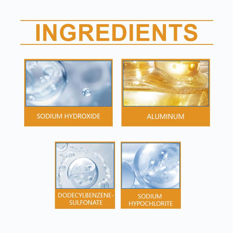 Pipe Cleaning Powder Kitchen Drain Unblocker Hair Grease Remover Fast Acting Powder for Bathroom Clogs Maintenance