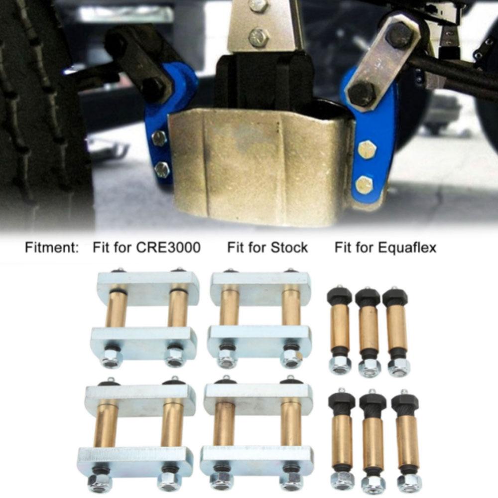 3 1/8in Heavy Duty Leaf Spring Shackle Kit with Bronze Bushings - Fit for Tandem Axle RV Trailer Suspensions (CRE3000), Durable