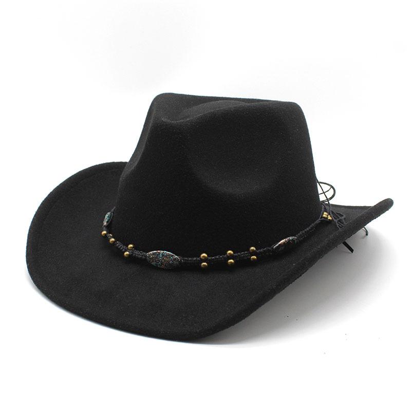 Tibetan Woolen Hat Women'S Versatile British Jazz Top Hat Tourist Mountaineering Western Cowboy Hat Men