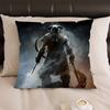 Spiel S-Skyrims The Elder S-Scrolls V Kissen Geschenk Heim Büro Dekoration Schlafzimmer Sofa Auto Kissenbezug Hülle 45X45