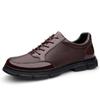 Men's Cross-Border Cowhide Lace-Up Thick Sole Formal Leather Shoes - Large Size Casual Spring/Autumn Footwear