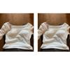 Petite Slim-Fit Women's Long-Sleeve White Lace T-shirt, Korean Style, Autumn/Winter, Gentle Inner Layer, Highlights Collarbone