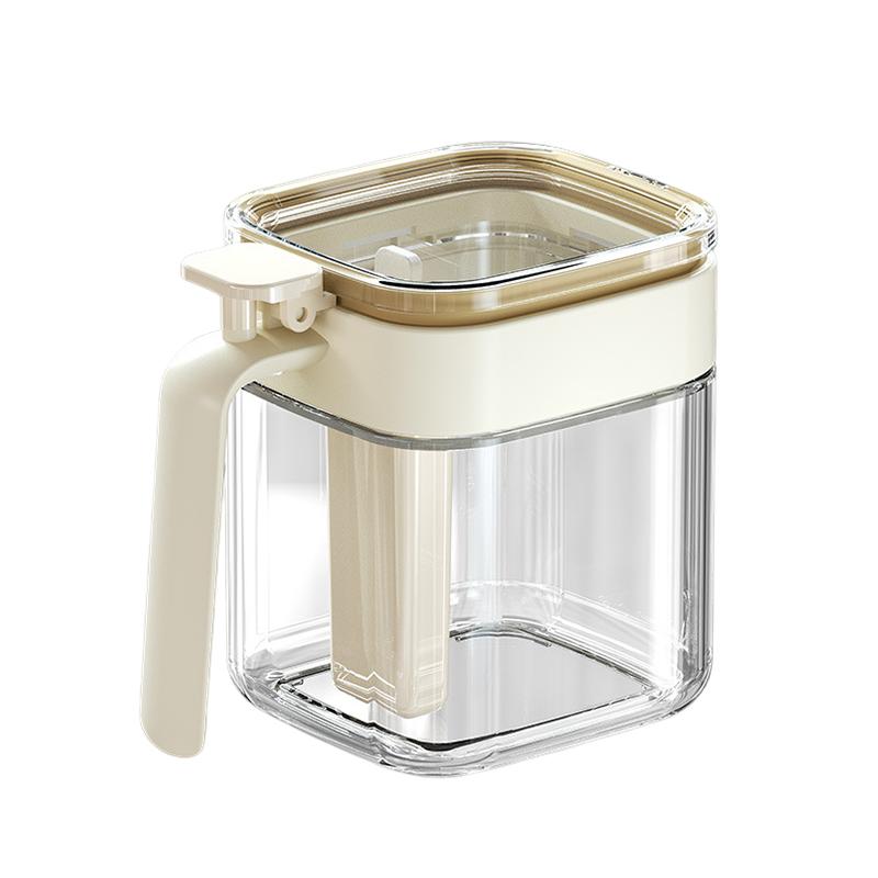 Glass Seasoning Jar With Spoon Sugar Bowl Salt Shaker Pepper Spices Container Kitchen Tools Supplies Storage Spice Boxes