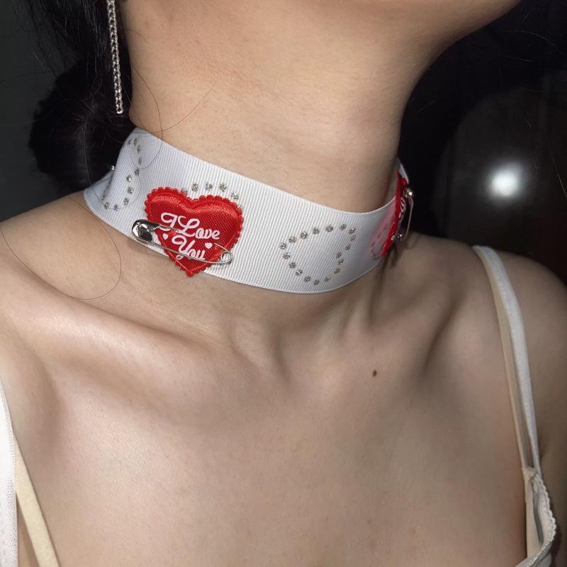 Japanese Soft Girl Peach Heart Choker/Thigh Strap Necklace