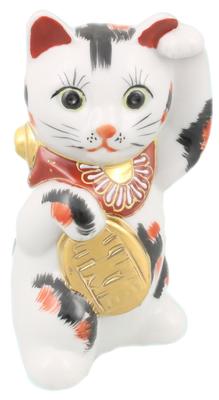 Kutani Ware Oval Lucky Cat Calico 3 Nr. A-0070