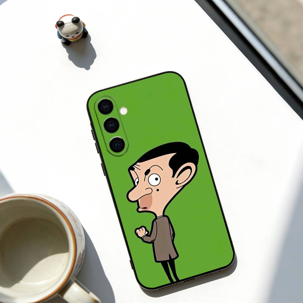 

Animated Mr. Bean Phone Case For Samsung Galaxy A73,A72,A71,A70,A53,A52,A51,Soft Silicone Black Cover Samsung a11