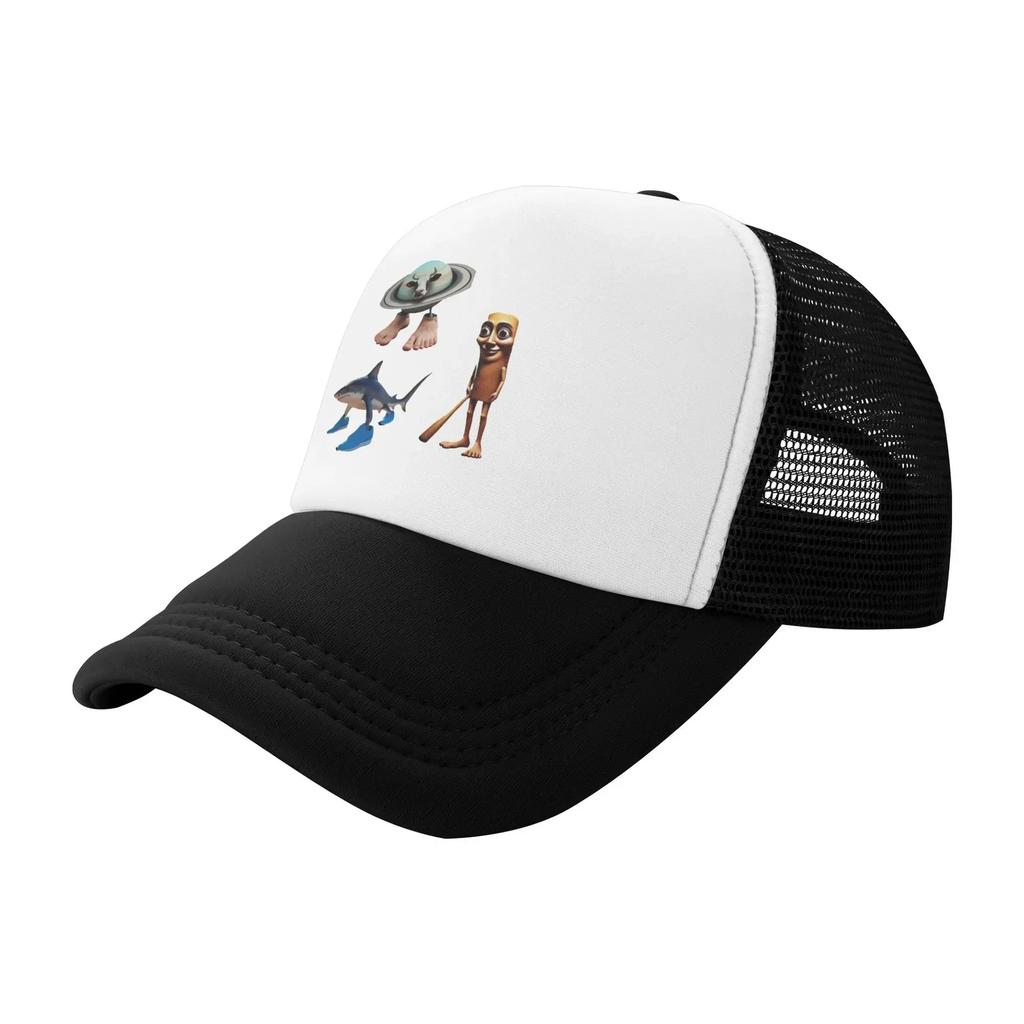 Italienische Brainrot Charakterkombinationen 1 Tung Tung Hai Sommer Netz Baseballkappen Damen Herren Strandfischerhut Trucker Cap