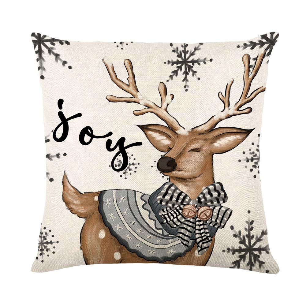 Cute Christmas Snowman Series Home Sofa Decoration Cushions Cover Creative Printed Pillowcase Festival Decor Pillow Case