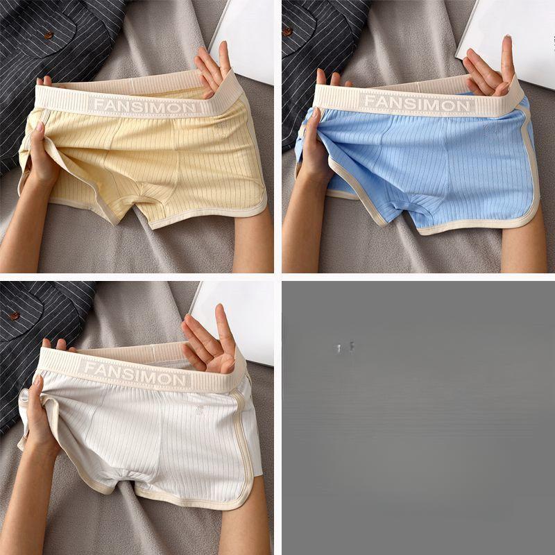 3 st Herrars Sömlösa Boxershorts Herrkalsonger Is-Silke Kalsonger Bekväma Underkläder U Konvex Kalsonger