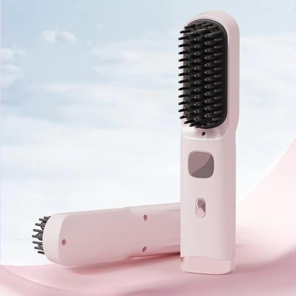 Type-C Rechargeable Straight Hair Comb 140-200C° Wireless Hair Straightener  Home Salon