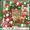 5-139pcs Christmas DIY Decoration Christmas Balloon Set Cane Candy Elk Ginger People Flower Wreath Arched Decoration