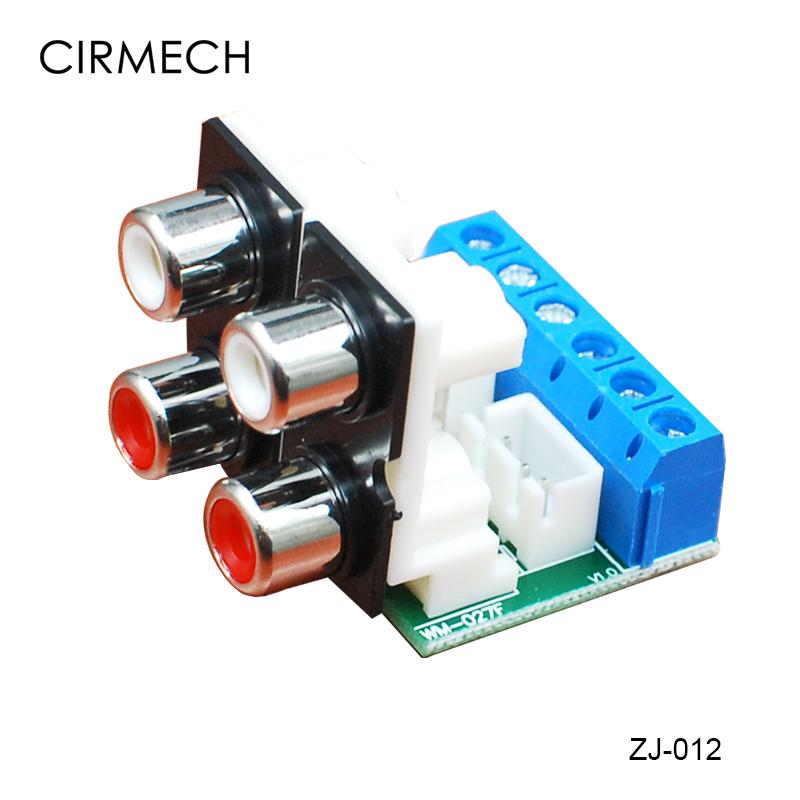 CIRMECH Four Channel RCA To Double 3Pin 2.54 Connector 3Pin 5.08 Connector for Stereo or Surround Audio SystemGood Product