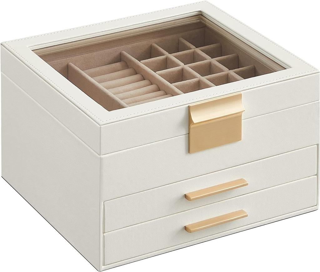 Chest Container Jewelry box Casket with compartments and 2 drawers