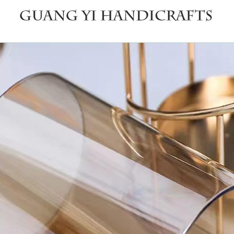 

Candlestick Electroplate Golden Romantic Rotating Candlestick for Home Party Wedding 20x12cm 7.84x4.72in 20cm / 7.9in