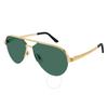 Cartier Santos De Cartier Green Pilot Sunglasses Ct0386s 002 60