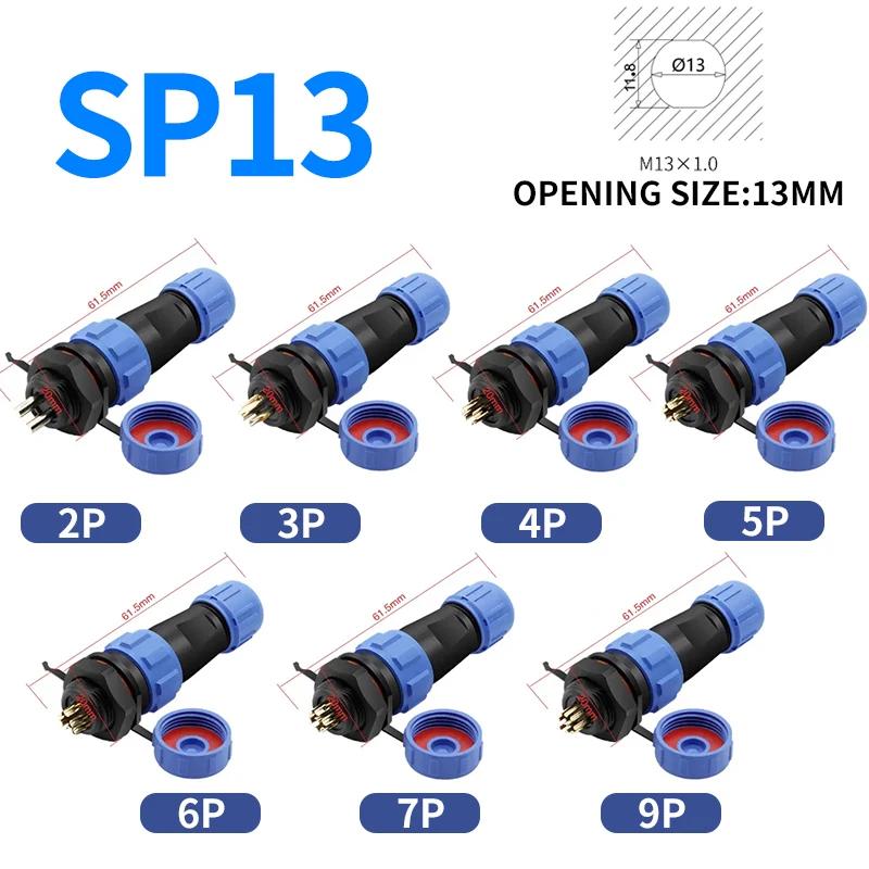 

5/10/100 Комплектів Sp13 Sp16/SP17 Sp20/SP21 Водонепроникний Авіаційний Роз єм Гніздо Штекер Мама Тато Панельний 2/3/4/5/6/7 Контактний 5 Sets(Male Female)&2P