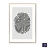 Arte Nordico Impronta Digitale Tela Poster Pittura Minimalista Stampa Astratta Immagine da Parete Nero Grigio Moderno Casa Decorazione Stanza