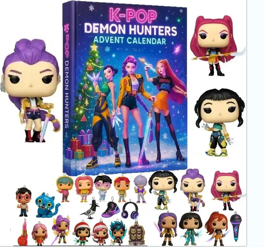 

Christmas K-pop Demon Hunting 24pc Advent Calendar Surprise Blind Box K pop Dolls Halloween Boxes Figure Gifts Kid Toys