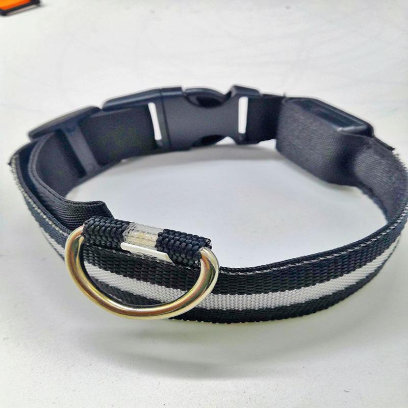 LED Glowing USB Rechargeable Pet Collar for Dogs and Cats - Night Light with Decorations for All Sizes