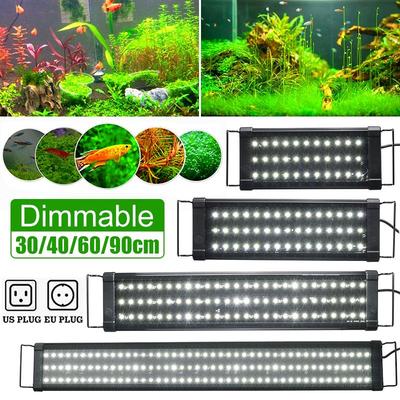30/40/60/90cm LED-uri Super Subțiri Iluminat Acvariu Lumină pentru Plante Acvatice Lampă Extensibilă Impermeabilă cu Clemp pentru Acvariu de 40-130CM
