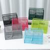 Multi-grid Metal Creative Pen Holder and Pen Bucket; Functional Office Stationery Storage Drawer Storage Box
