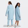 adidas V-Day Tunic Solid Color Stand Collar Loose Long Sleeve Mid-Length Sweatshirt Unisex Tops Blue HI6013