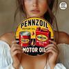 Vintage Pennzoil Motor Oil Metal Sign Retro Garage Decor Man Cave Gift 8x8 Inch Wall Art