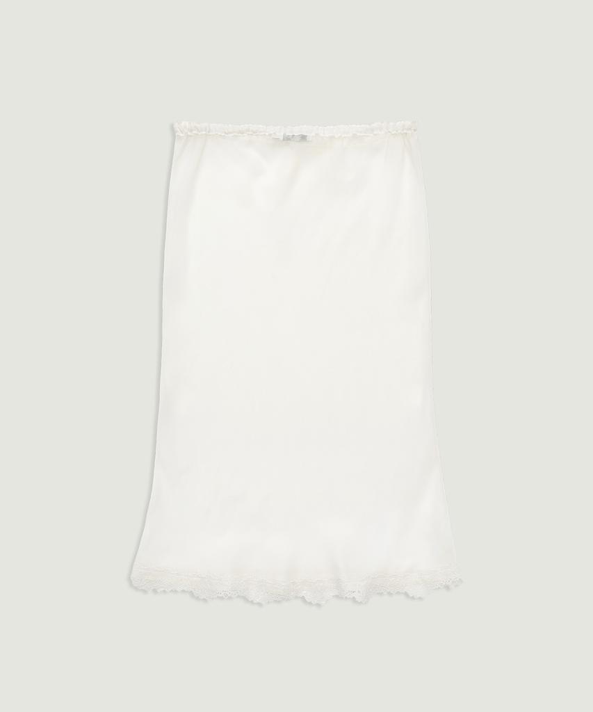 Grove Cady Layered Midi Skirt (Ivory)
