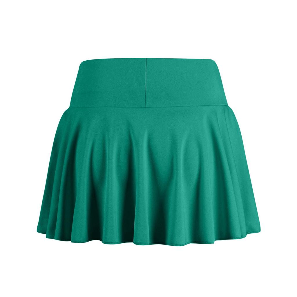 Women's Casual High Waist Color Short Half Skirt Sports Skirt Pleated Skirt