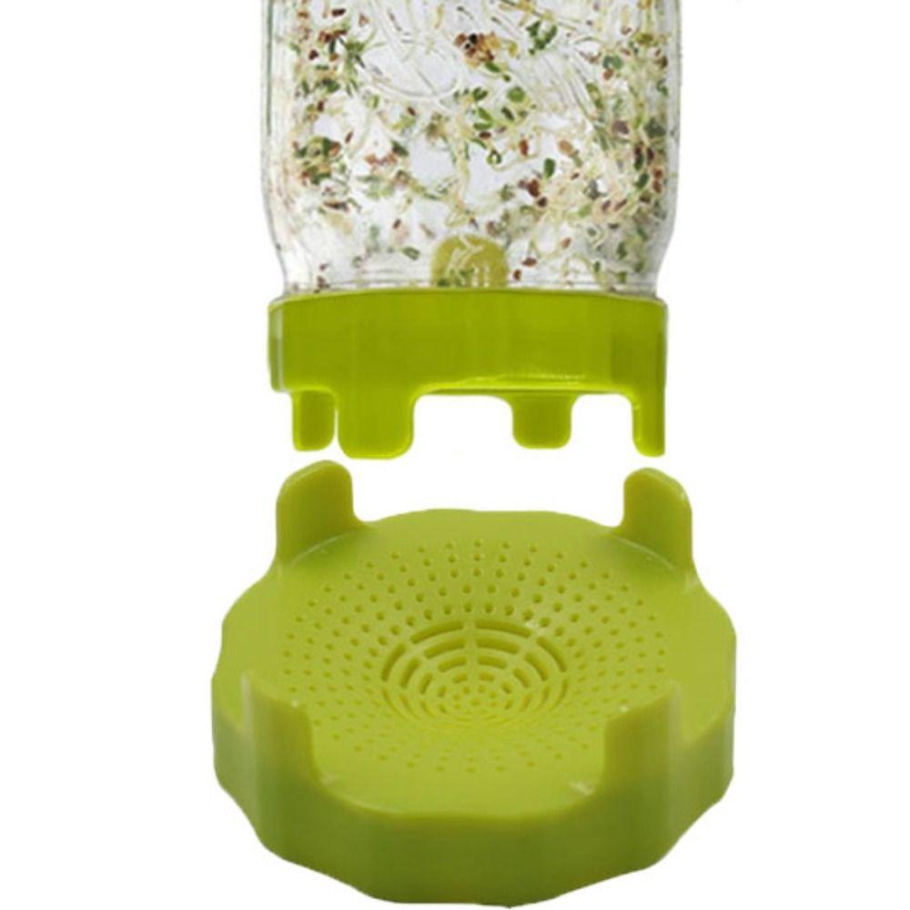 2pcs ABS Mason Jar Sprouting Lid 86mm Filter Cover Vegetable Seed Growing Lid  Wide Mouth Jar