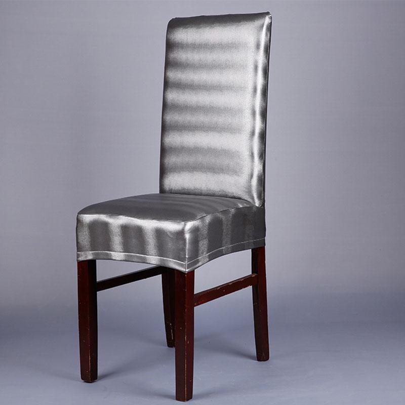 

1 шт. Кожаные Искусственные Чехлы на Сиденья Обеденных Стульев Стрейч Слипковер Свадебный Банкет Silver