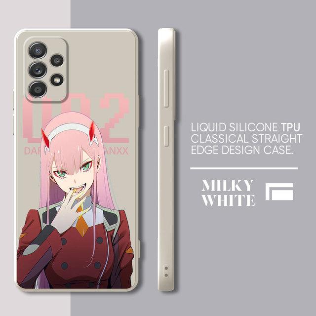 Zero Two Peoples Case For Samsung Galaxy A73 A52 A33 A52s A23 A72 A22 A13 A13 A12 A32 A53 A42 Soft Square Liquid Cover