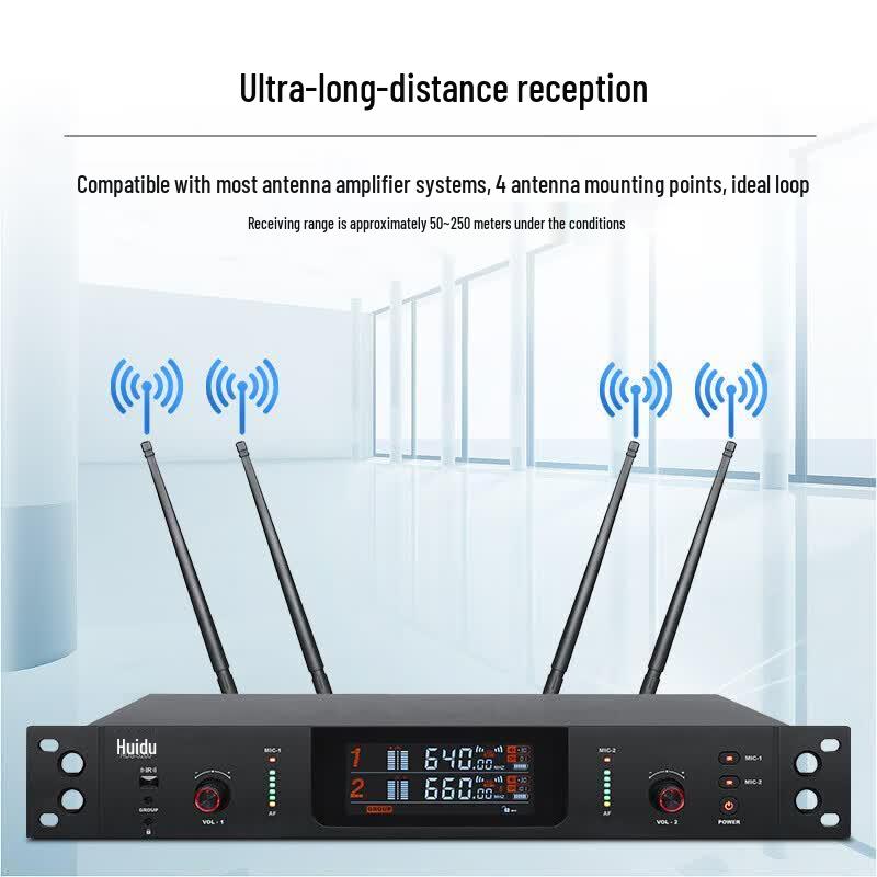 HuiDu HDS-5400 Professional Wireless Microphone System (CN Version)