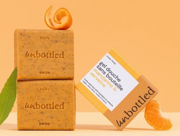 Soap - UNBOTTLED - Bottle-Free Shower Gel - 110grs - Vegan - Mandarin &; Verbena