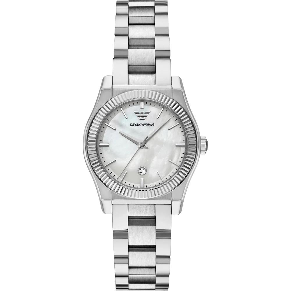 Emporio Armani Federica Mother of pearl Stainless steel Silver Ladies Quartz Analog Watch AR11723 мать жемчужного