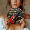 Retro Metall Blechschild Rote Gitarre Musikalisches Zitat Wandkunst Langlebiges Aluminium für Haus Bar Café