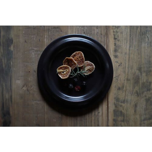 Ovject Camping Outdoor Medium Plate, Made In Japan, Enamel, Heat-Resistant, Oven and Fire Safe, 18cm, Matte White, O-ERP18-MWH